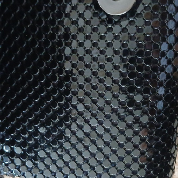 Black Woven Clutch with Chain Strap - Picture 3 of 5